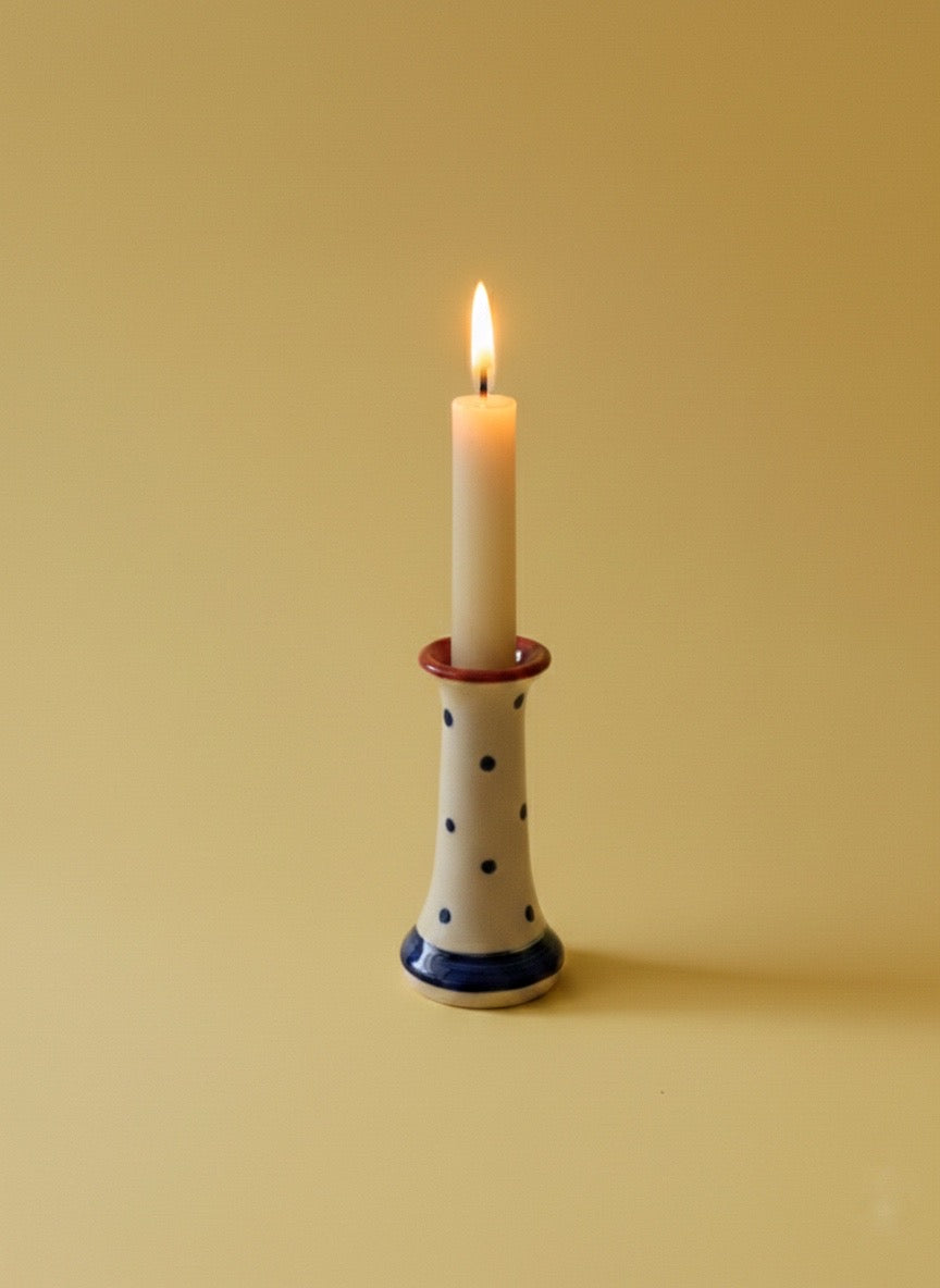 Small candleholder with dots