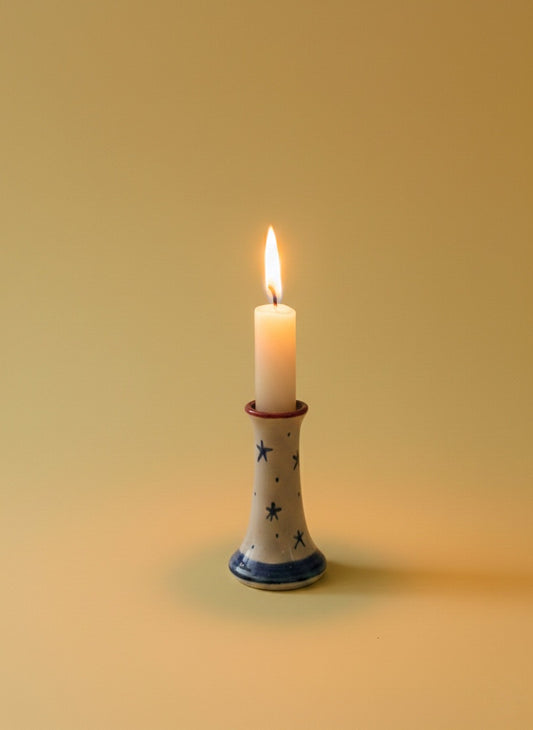 Small candleholder with stars