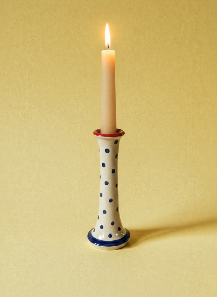 Long candleholder with dots