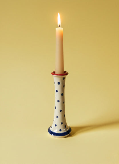 Long candleholder with dots